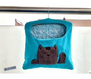 Stickdatei - Doodle Happy Cat Gucker Doodle Appli winkend